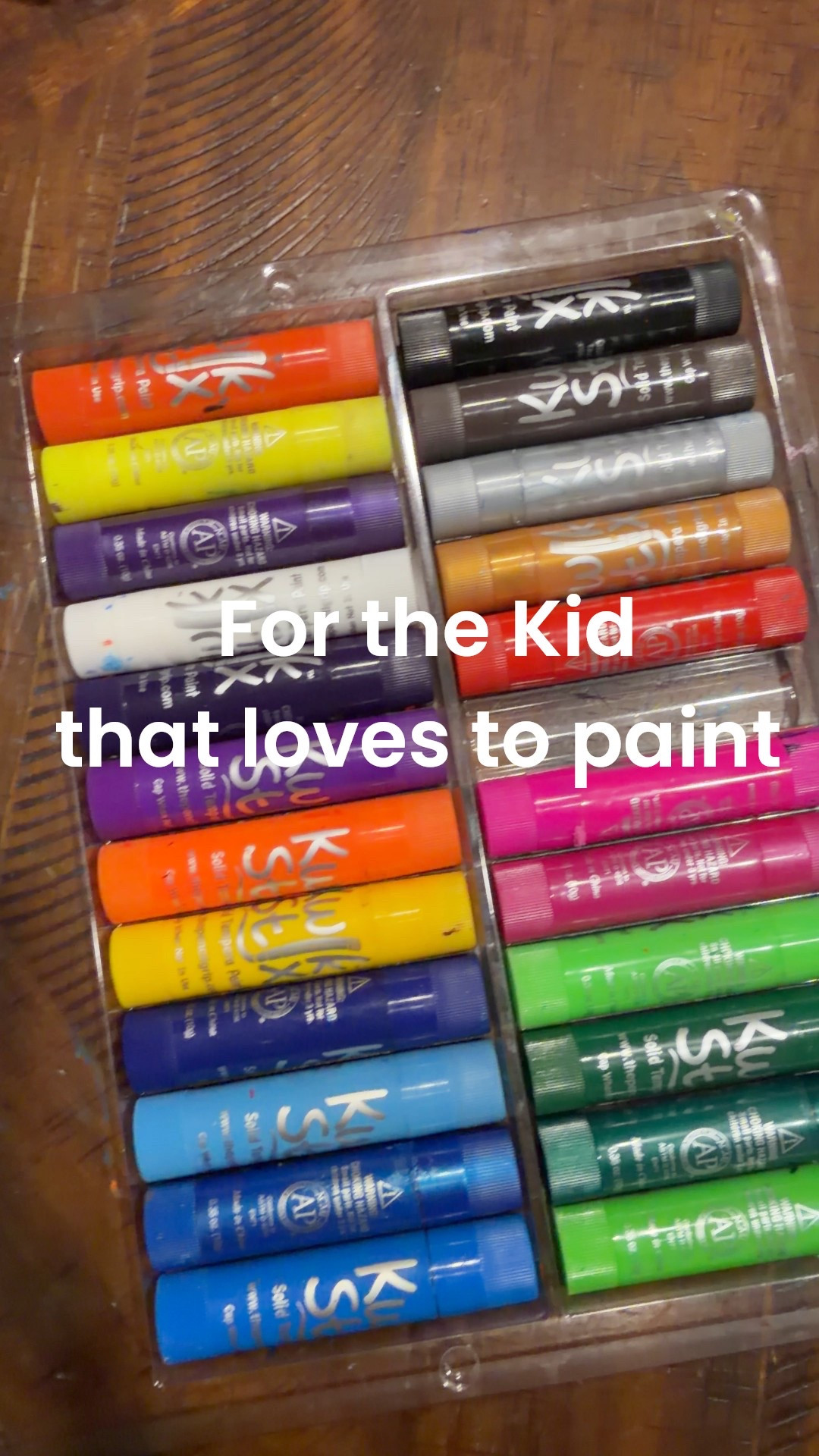 Washable pant sticks for the kid who loves to paint. My 4 year old and 2 year old love to paint. But I’m not always in a place to monitor their painting and supplies. 

I love these paint sticks because they can use them, open them, and paint with them all on their own. And they’re washable and wipe right up! 

 We have used these for over 7 years for different projects and gifts! They make a great toddler gift idea or gift idea for kids who are artists! 

#LTKGiftGuide #LTKHoliday #LTKKids