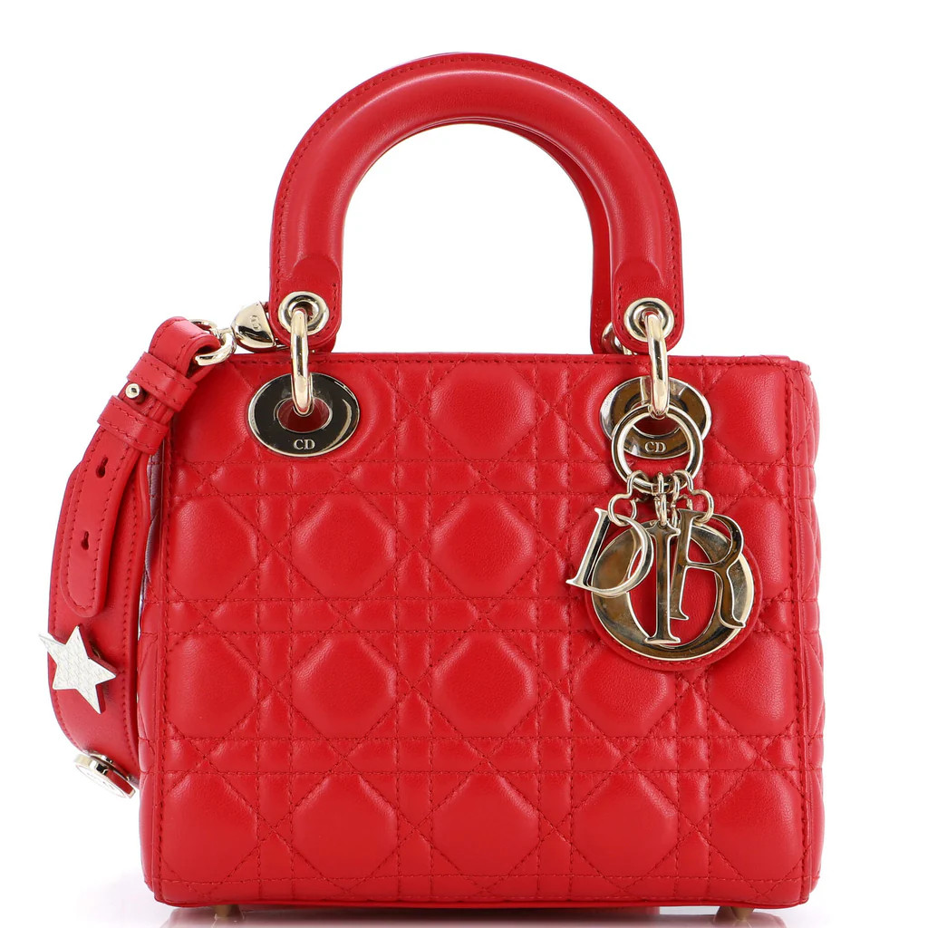 My Lady Dior Bag Cannage Quilt Lambskin | Rebag