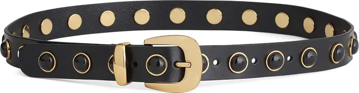 Madewell Cabochon Studded Leather Western Belt | Nordstrom | Nordstrom
