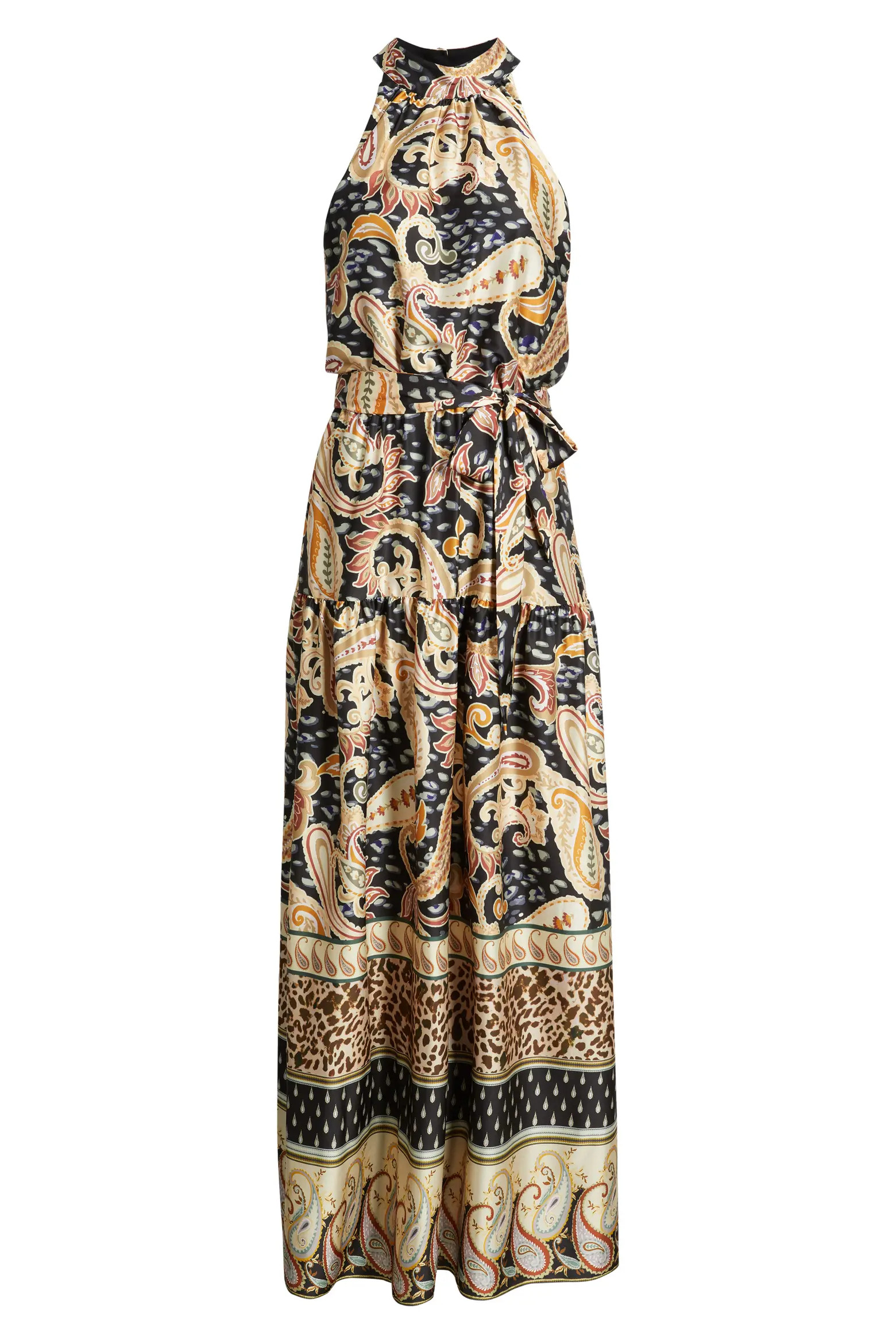 Paisley Print Stretch Satin Maxi Dress (Women) | Nordstrom | Nordstrom