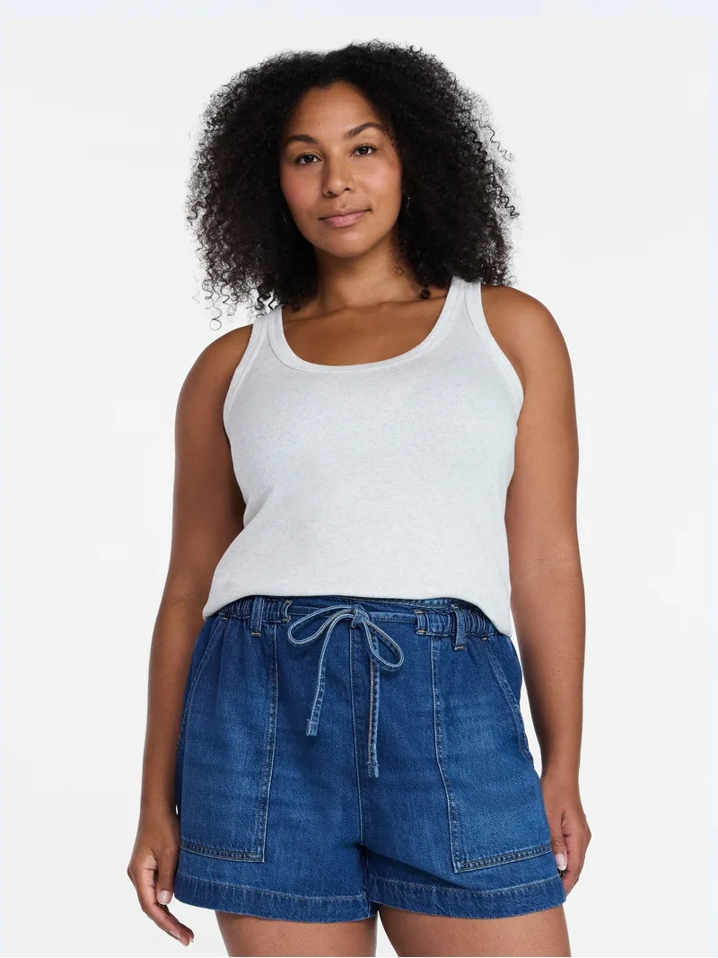 Time and Tru Women's Ribbed Tank Top, Sizes XS-XXXL | Walmart (US)