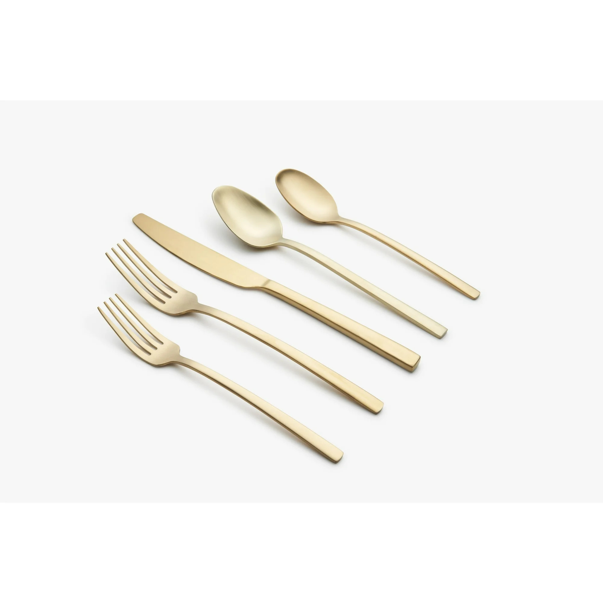 Cambridge Beacon Gold Satin 20-Piece Flatware Set | Walmart (US)