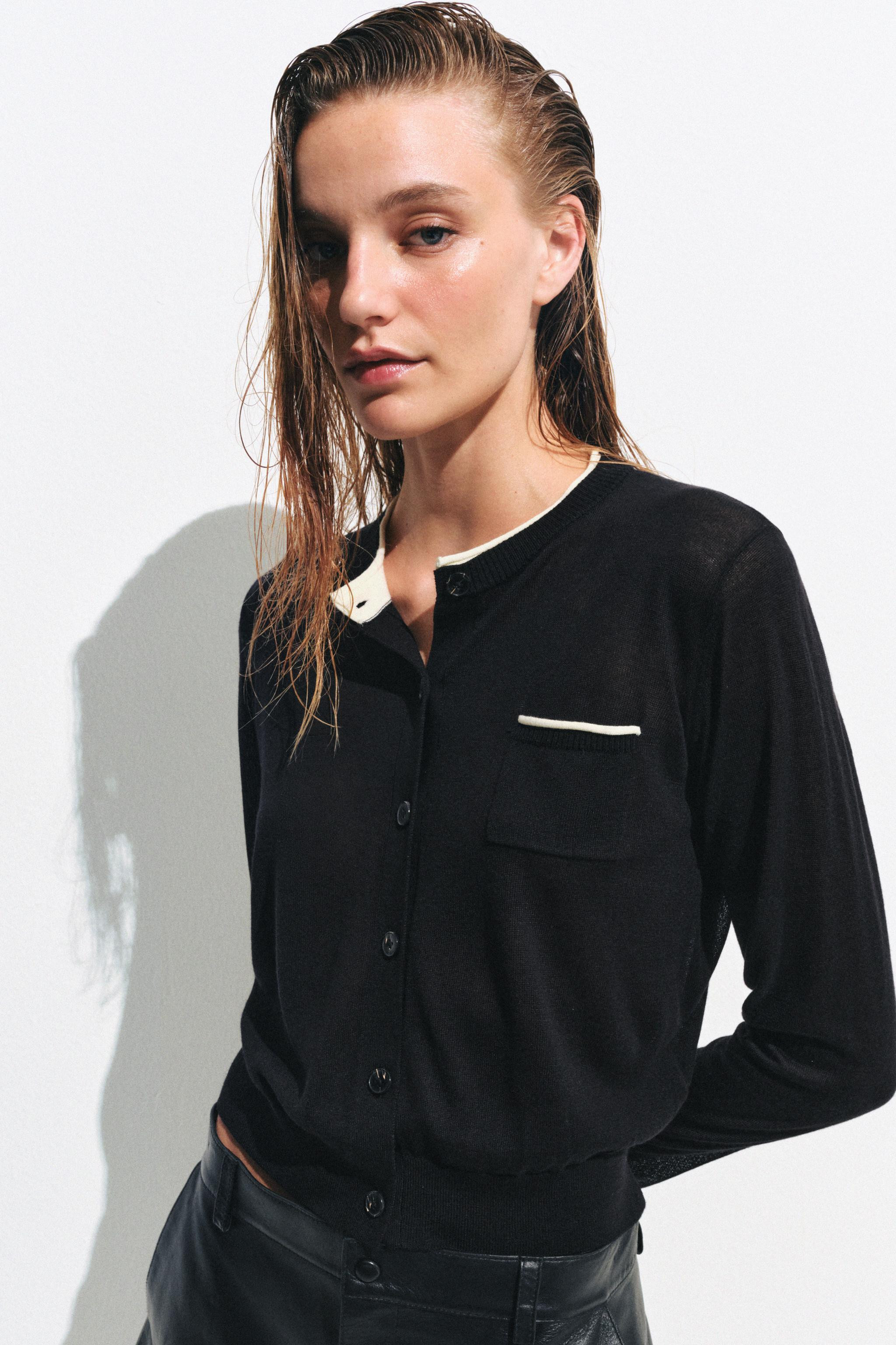DOUBLE-LAYER KNIT JACKET | Zara UK