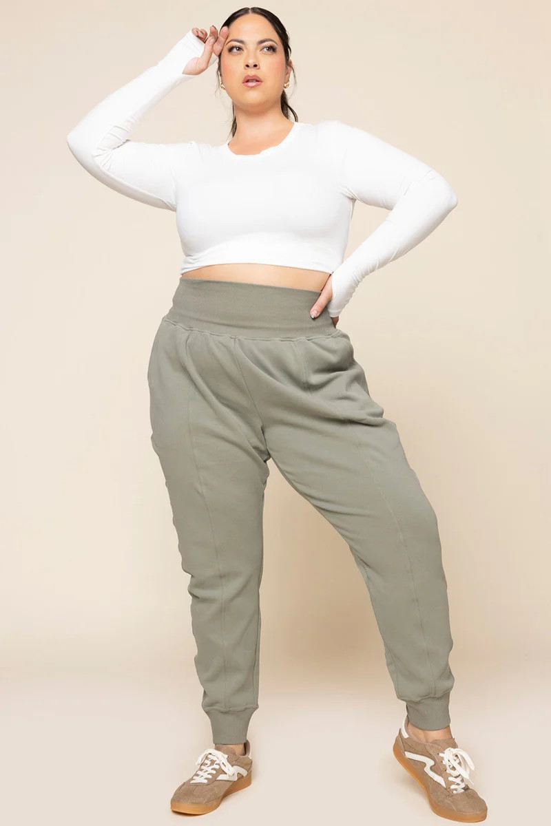Ooey Gooey Jogger - Light Sage | POPFLEX