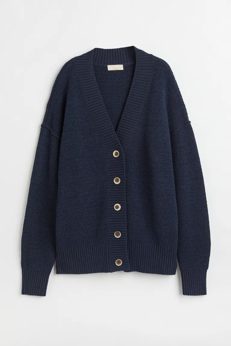 Silk-blend knitted cardigan | H&M (UK, MY, IN, SG, PH, TW, HK)