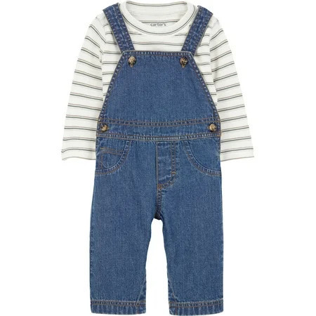 Carter's Child of Mine Baby and Toddler Boy Overalls Set, 2-Piece, Sizes 0/3-24 Months | Walmart (US)