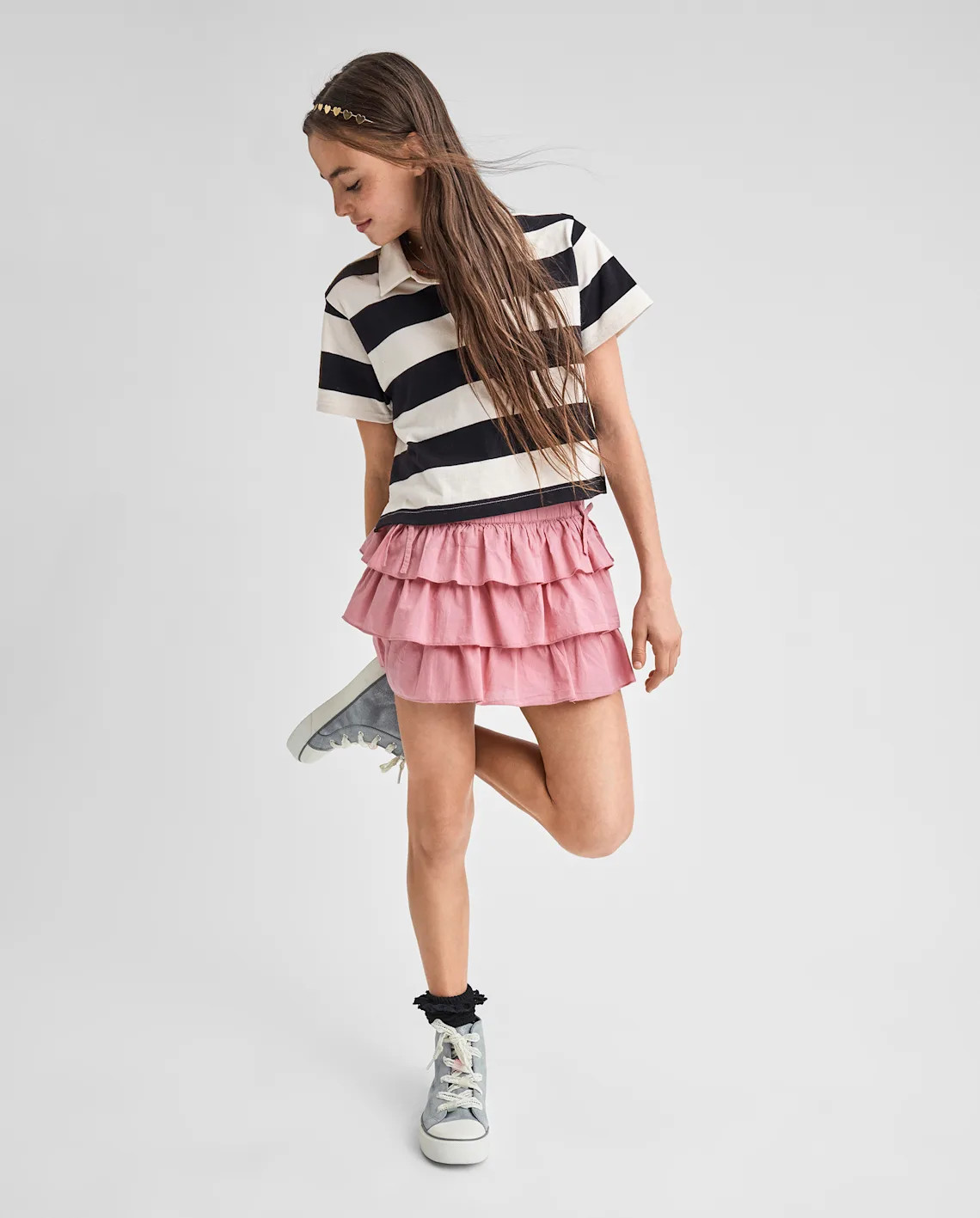 Tween Girls Tiered Ruffle Mini Skort - pink | The Children's Place