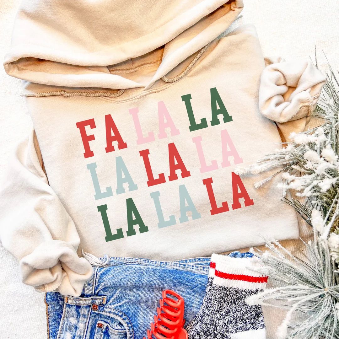 Fa La La La La Christmas Sweatshirt Retro Christmas Sweater - Etsy | Etsy (US)
