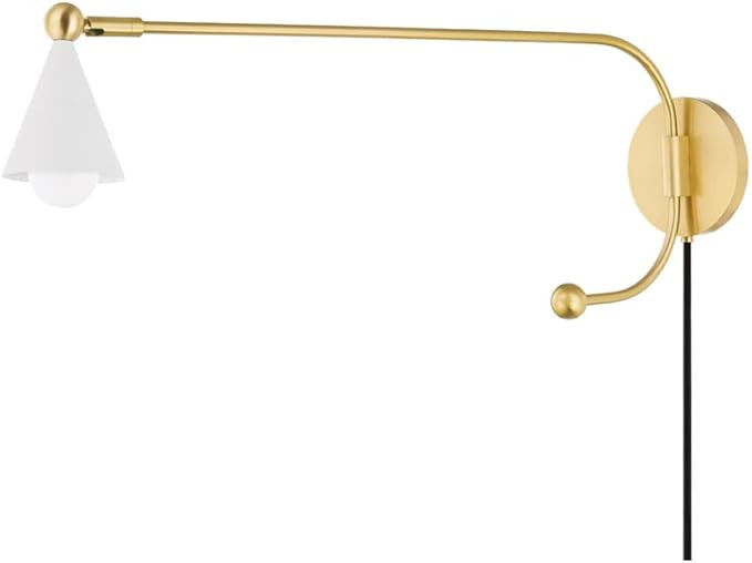 Mitzi HL681201-AGB/SWH Hikari Wall Sconce, 1-Light 60 Watts, Aged Brass / Soft White | Amazon (US)