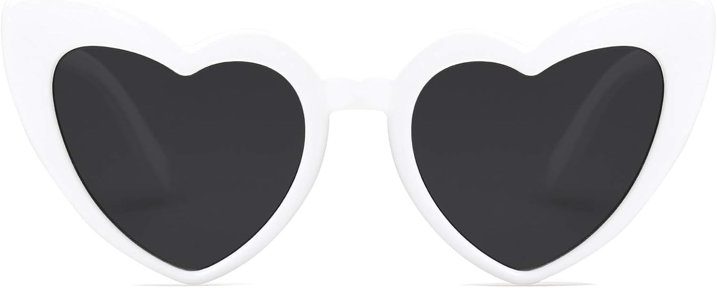 Heart Shaped Sunglasses Clout Goggle Vintage Cat Eye Mod Style Retro Glasses Kurt Cobain SJ2062 | Amazon (US)