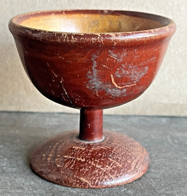 Antique Primitive Table Salt Treen Wooden Ware Late 1800s Early 1900s Red Wash | eBay US