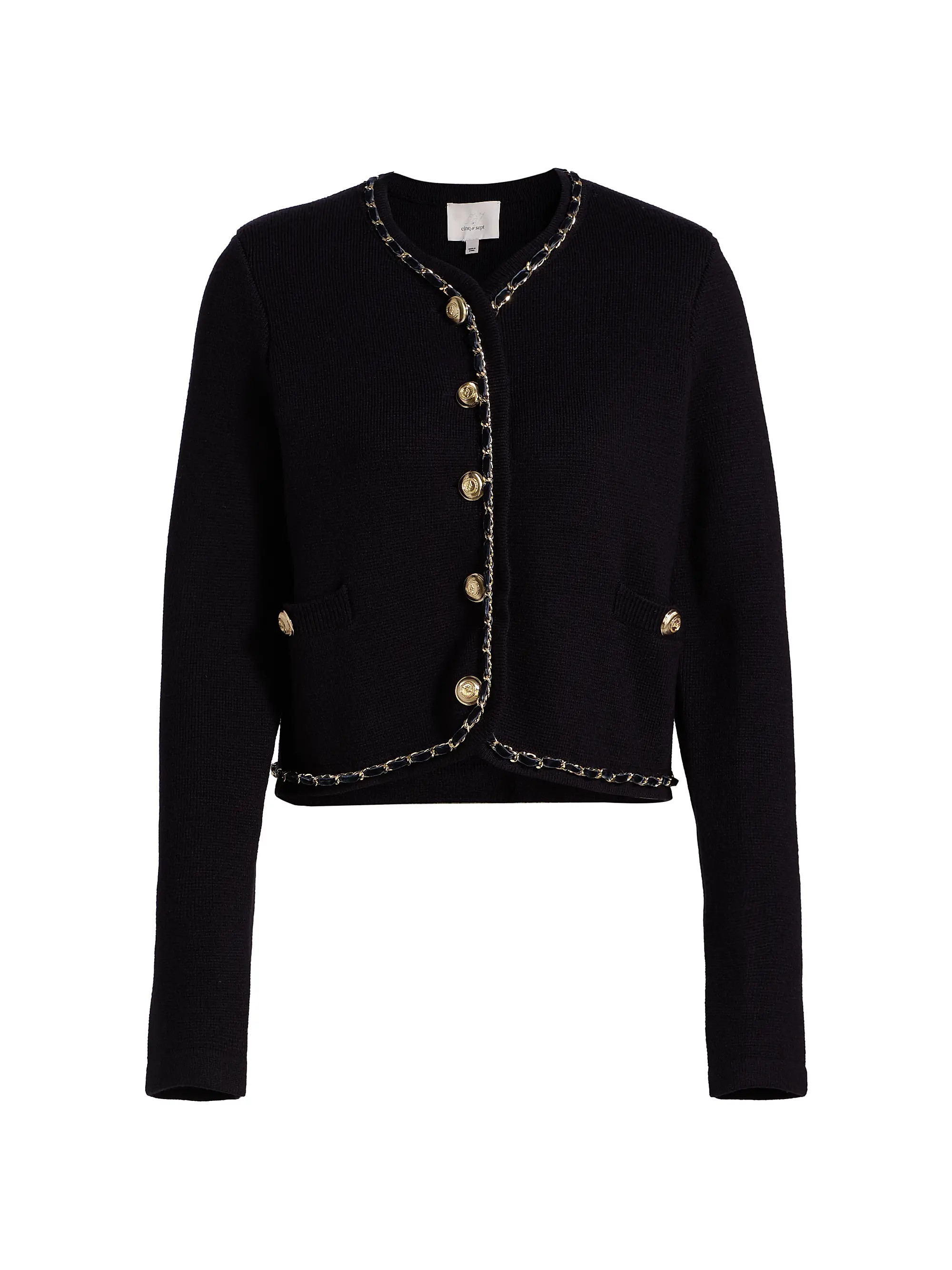 Structured Benoite Rib-Knit Cardigan | Saks Fifth Avenue