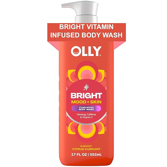 OLLY Bright Body Wash with Ginseng, Caffeine & Vitamin C– Nourishing Cleanser for Skin Barrier ... | Amazon (US)
