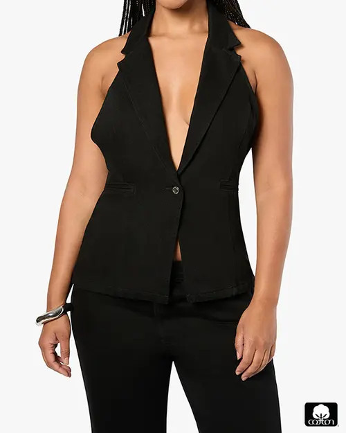 WeWoreWhat Denim Vest in Black at Nordstrom, Size X-Small | Nordstrom