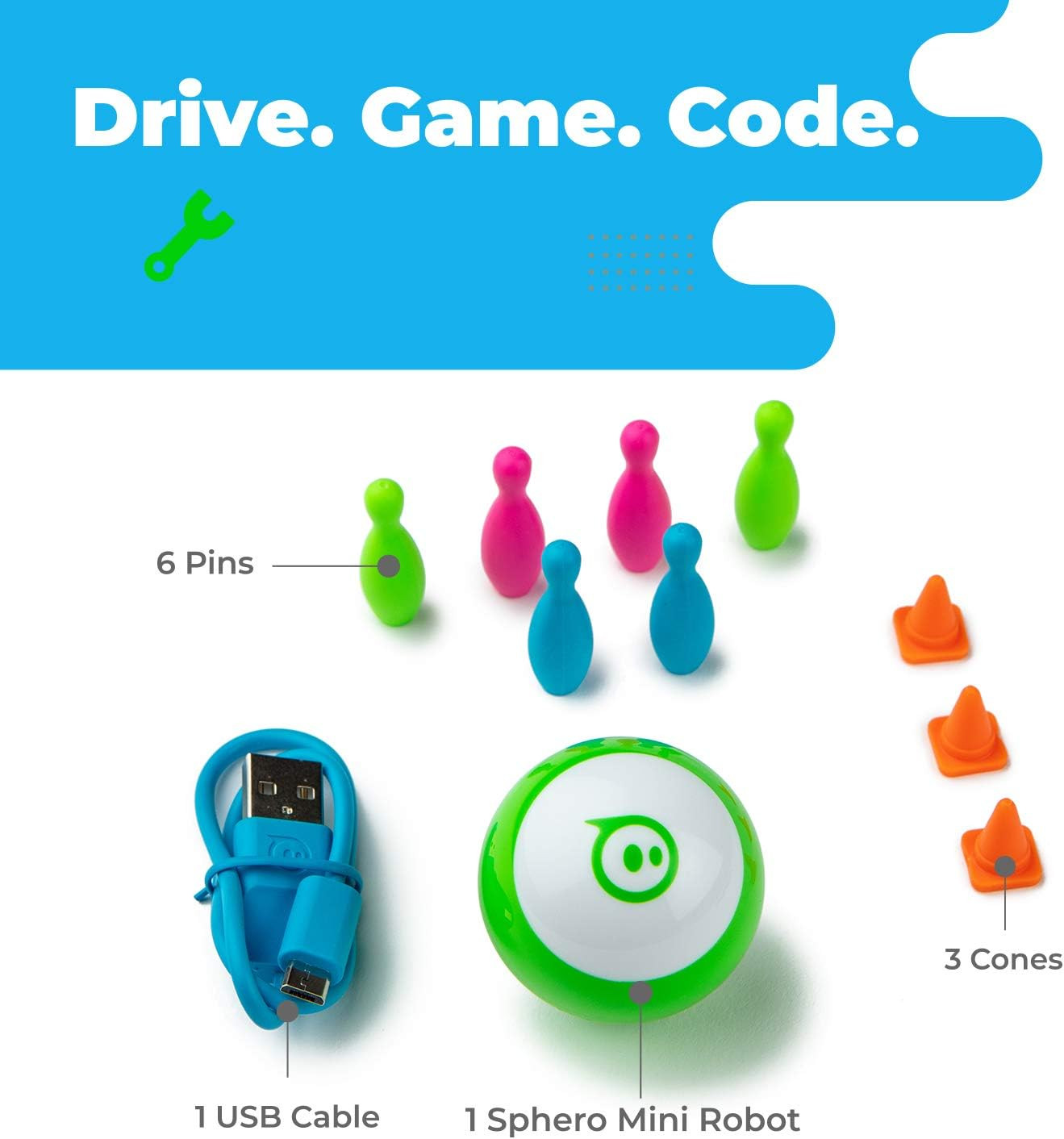 Sphero Mini (Green) App-Enabled Programmable Robot Ball - STEM Educational Toy for Kids Ages 8 & ... | Amazon (US)