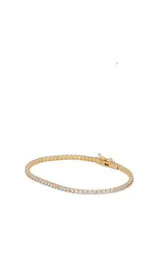 Classic Thin Tennis Bracelet in Gold | Revolve Clothing (Global)