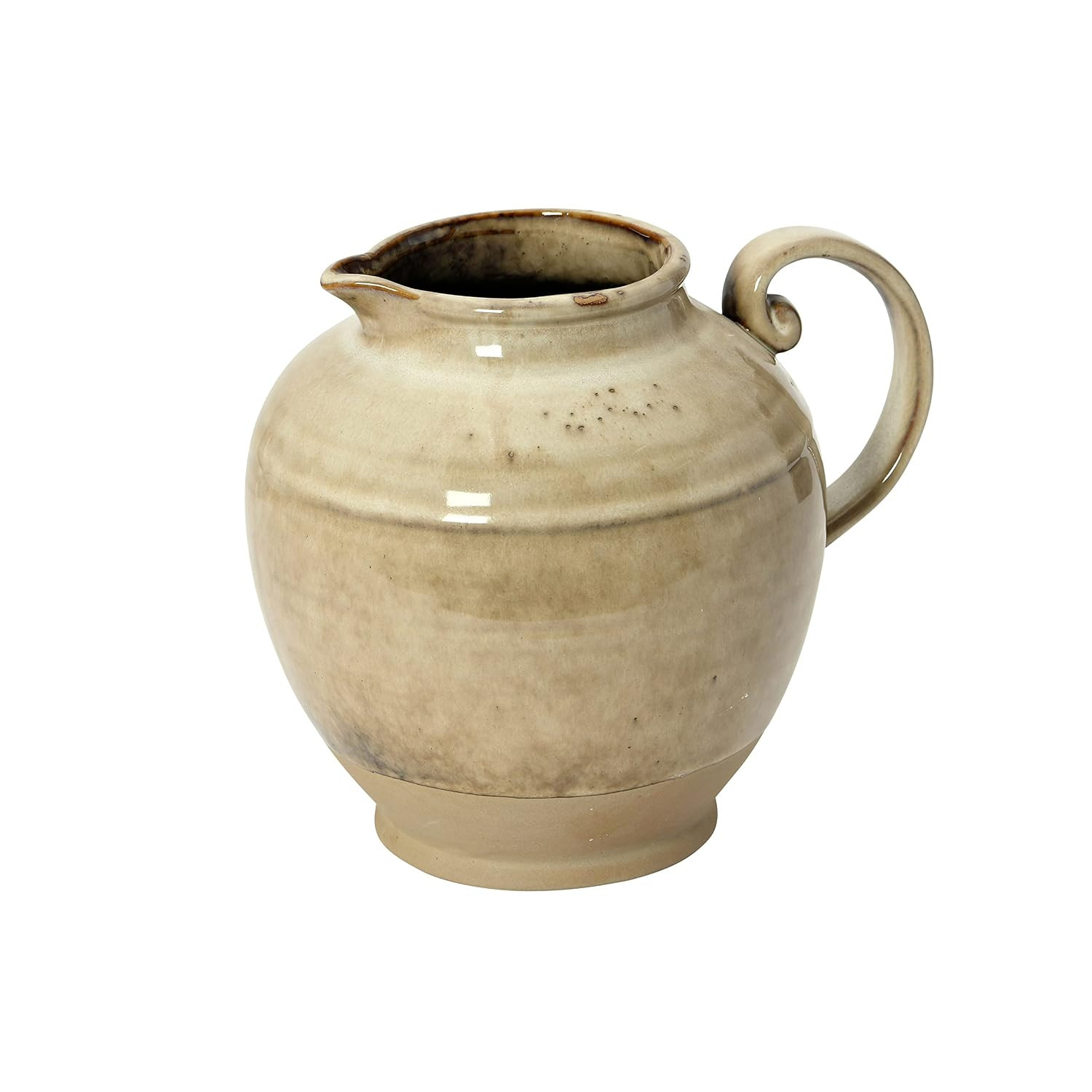 Creative Co-Op Stoneware Pitcher, Naturally Varying Reactive Glaze, Greige | Amazon (US)