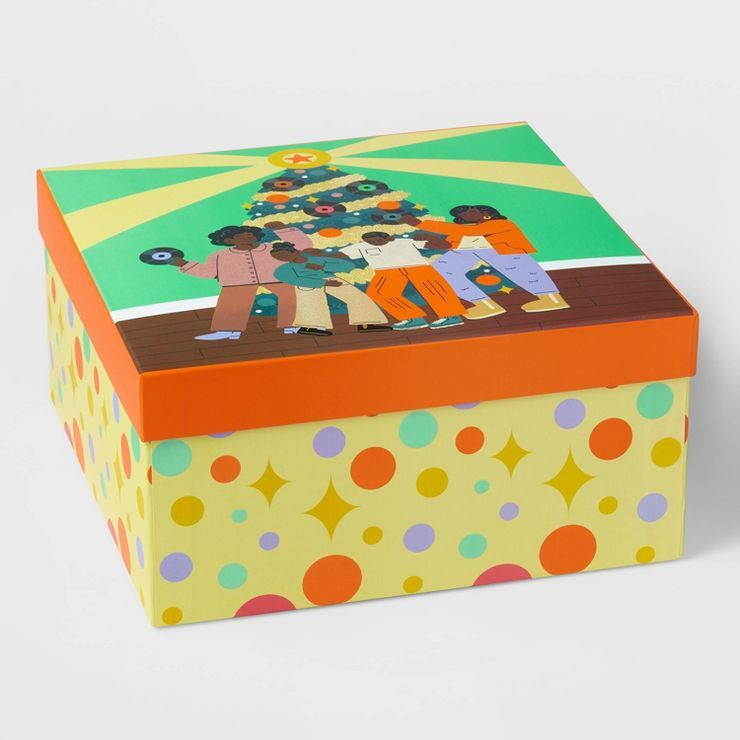 Mia Saine Records Tree Large Square Gift Box - Wondershop™ | Target