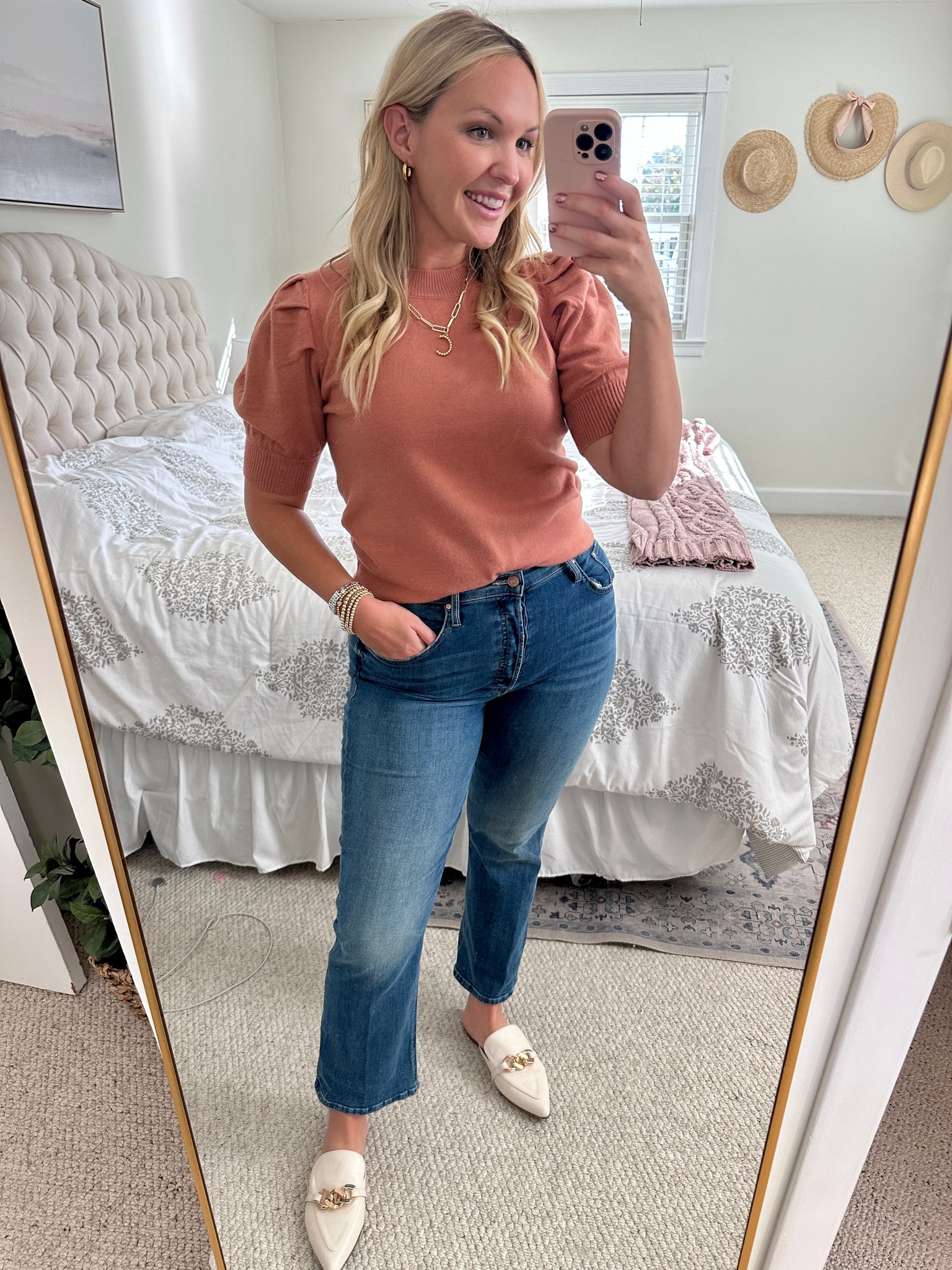 Thanksgiving outfit  - puff sleeve sweater 

#LTKmidsize #LTKHoliday #LTKSeasonal