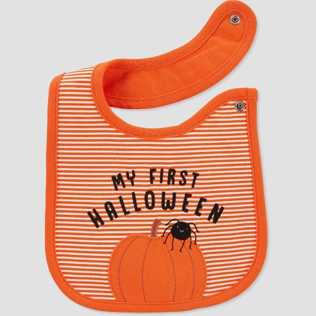 Carter's Just One You® Baby 'My First Halloween' Bib - Orange | Target