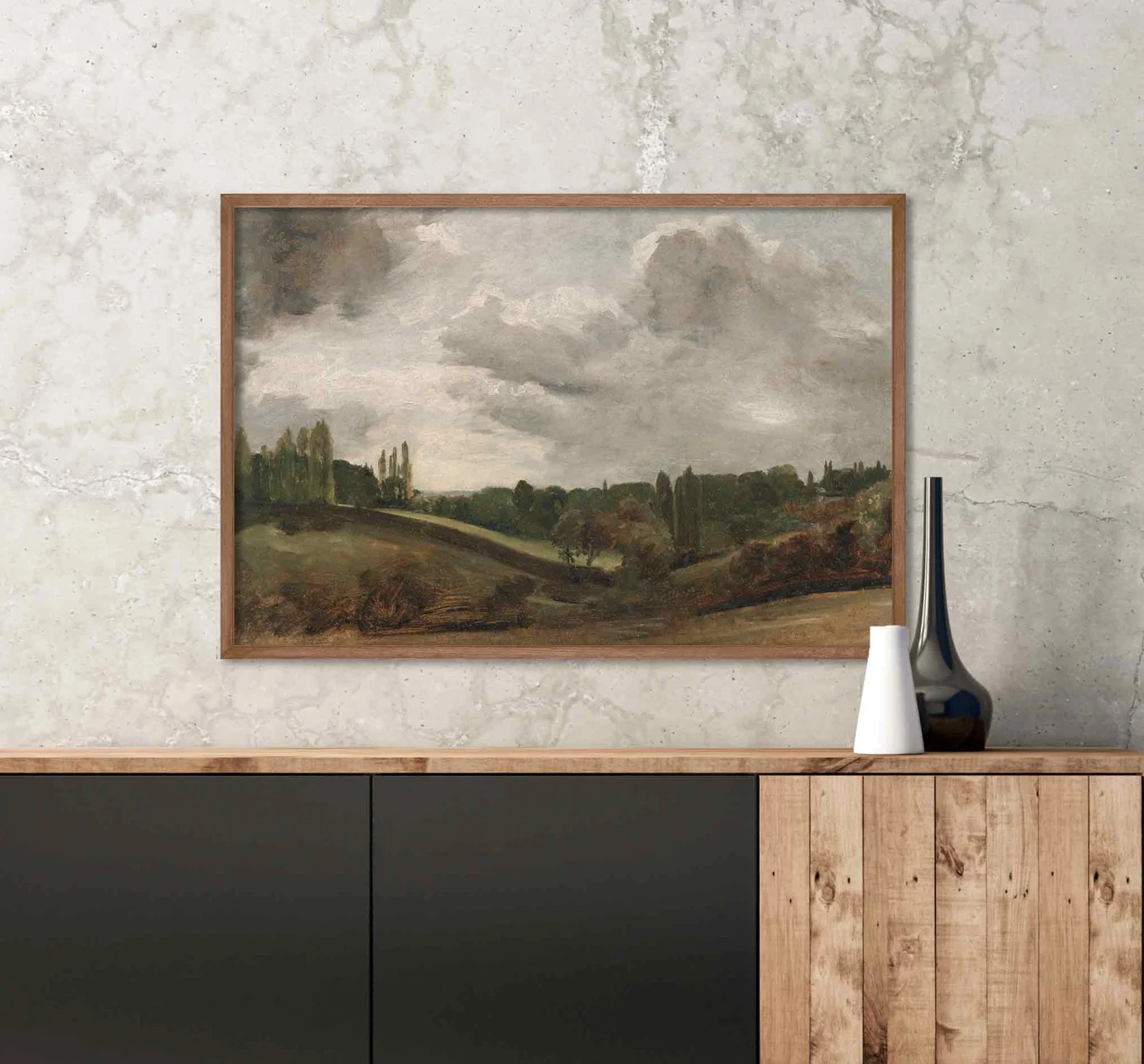 Rolling Hills Landscape  Vintage Oil Painting  Framed Canvas - Etsy | Etsy (US)