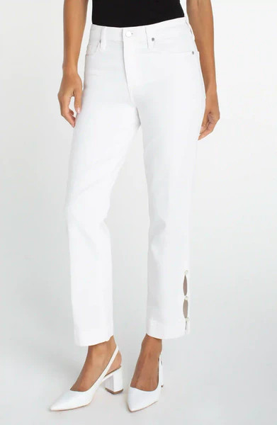 KENNEDY CROP STRAIGHT WITH PEARL TRIM | Liverpool Jeans