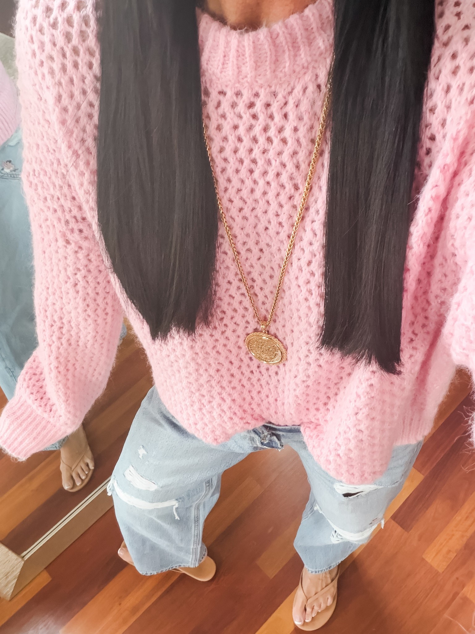 Such a pretty crochet sweater
Medium sweater
0 denim 
@Target 

#LTKootd #LTKSeasonal #LTKSpringSale