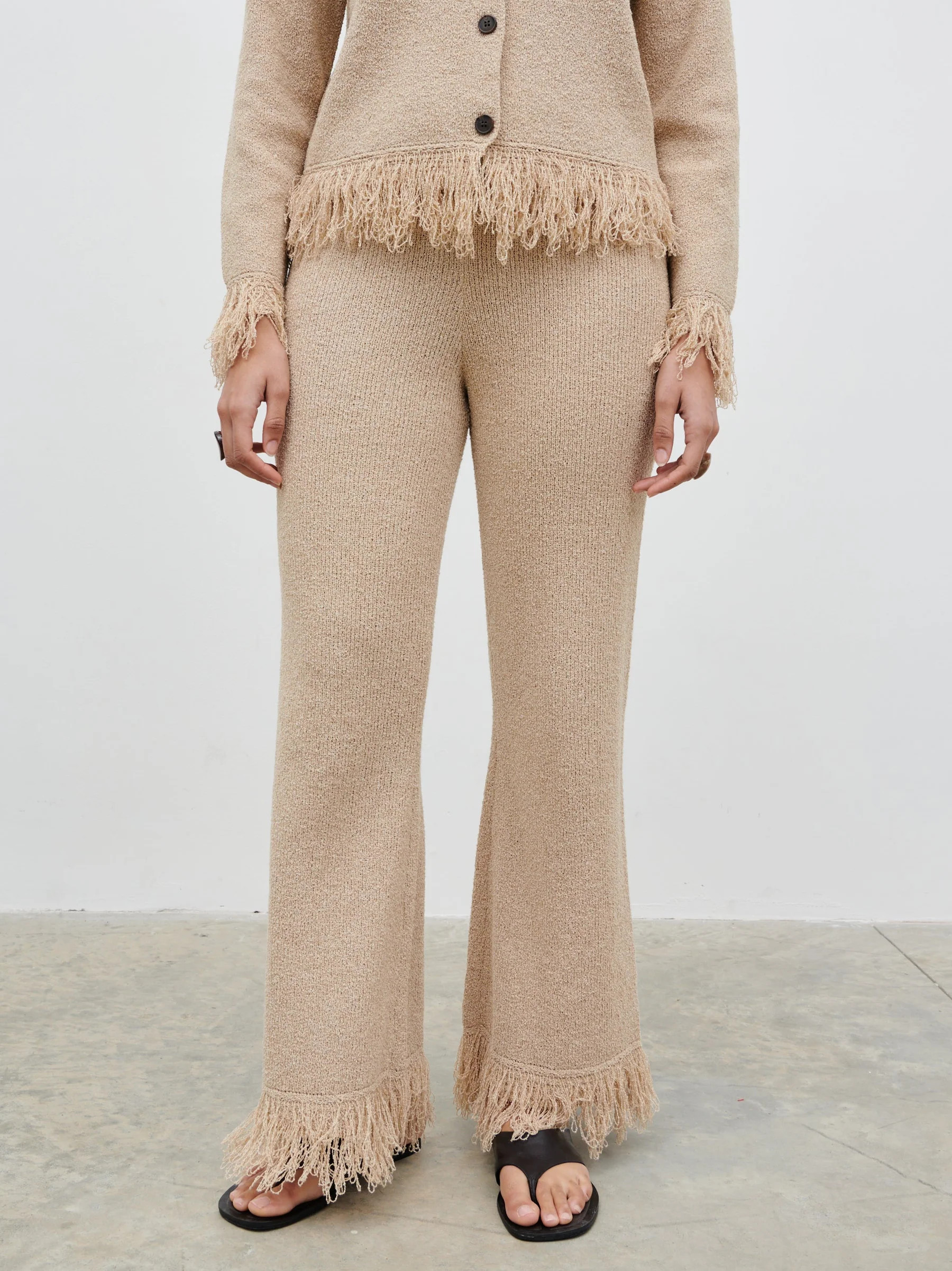 Analeia Fringe Knit Trousers | Pretty Lavish (UK)