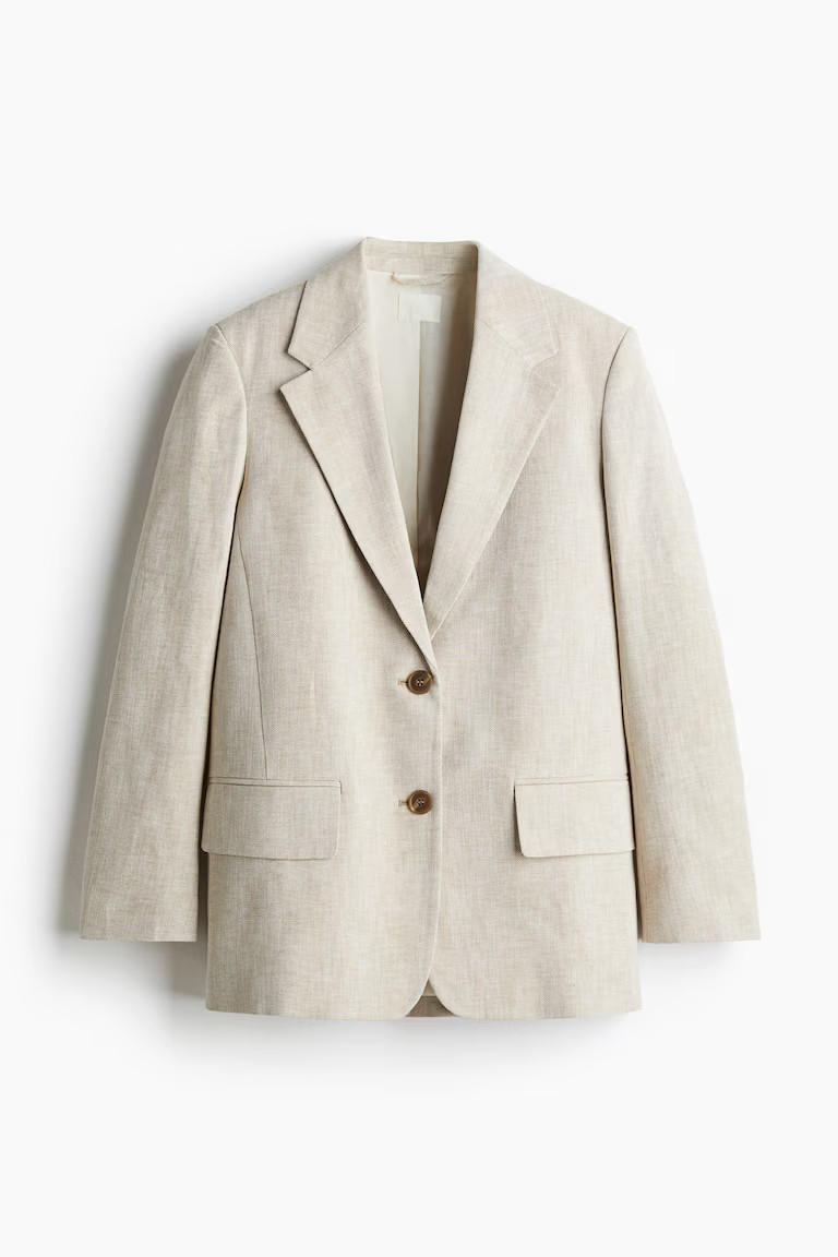 Linen-blend blazer | H&M (UK, MY, IN, SG, PH, TW, HK)