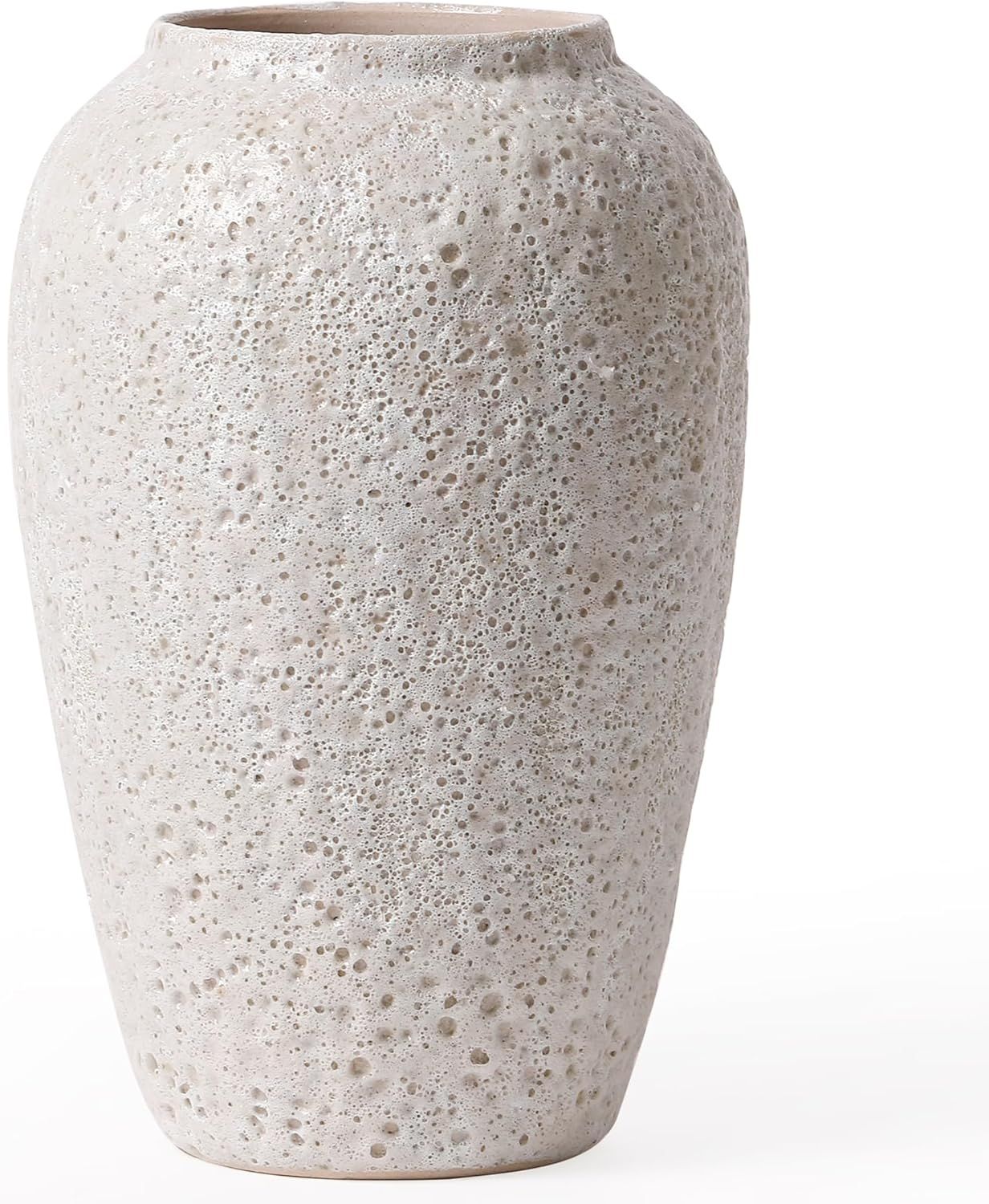 Kokrose Rustic Ceramic Table Vase, Terracotta Clay Tall Pottery Vase for Table Centerpiece Farmho... | Amazon (US)
