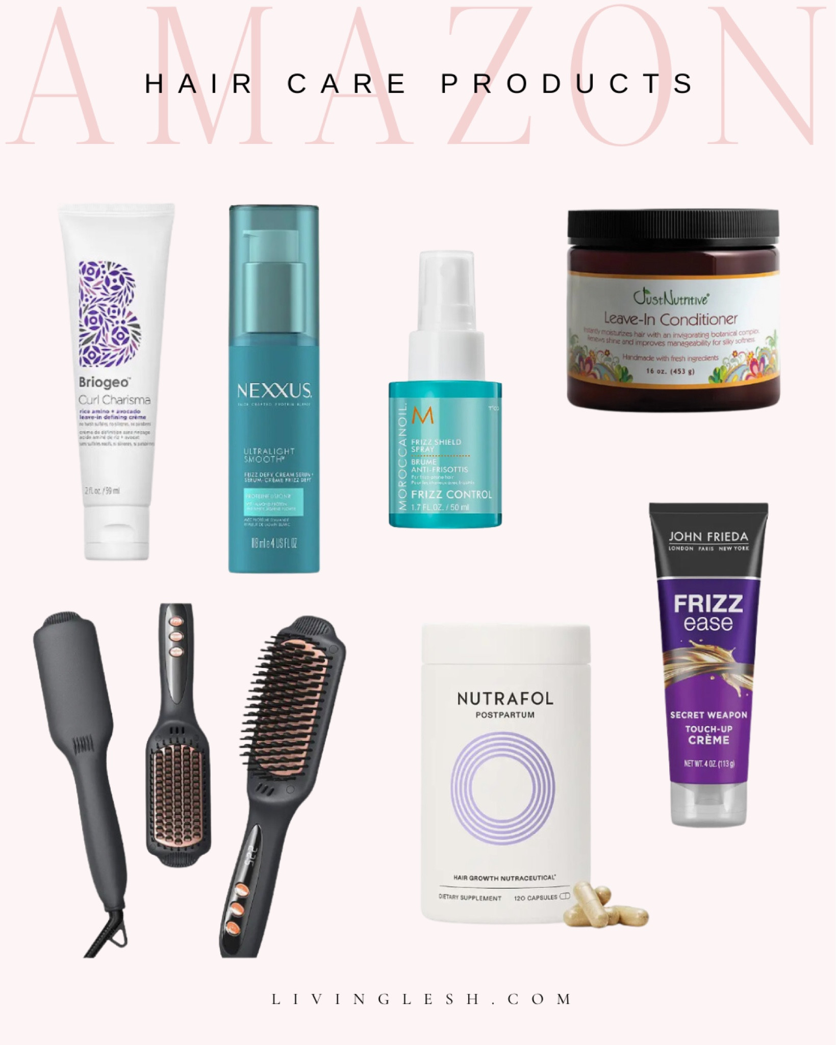 Amazon hair products | Amazon finds | Amazon deals | Hair care | Hair styling tools | John Frieda | Nutrafol | Nexxus | Brioego | Morroccan Oil | Summer hair products | Anti frizz hair care

#LTKBeauty #LTKFindsUnder50 #LTKStyleTip