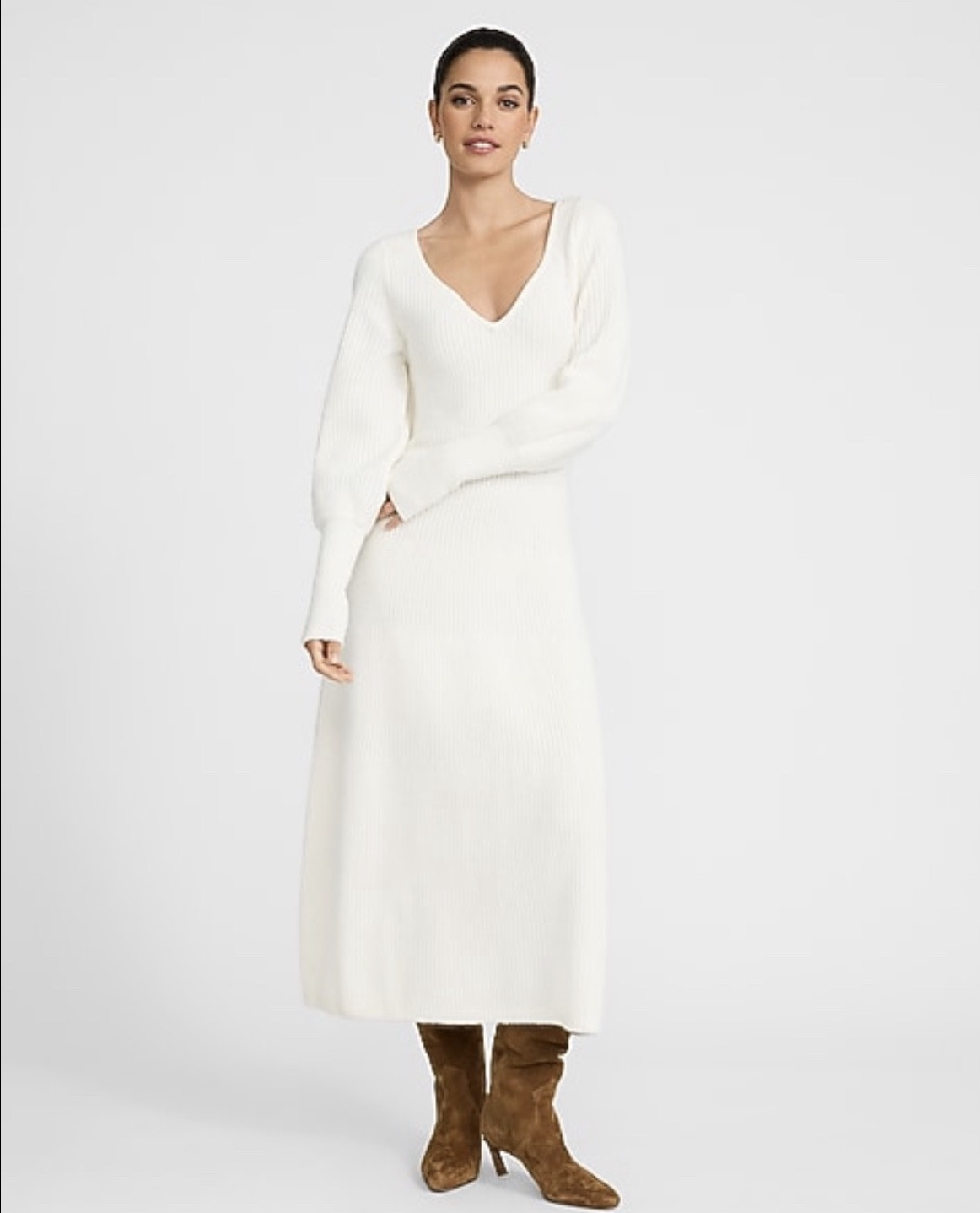 V Neck Cream Sweater Dress

Love a nice sweater dress and this cream color makes it look so cozy. 

The poof sleeves adds so much character to the dress. 

Pair it with a nice pair of boats and watch how many people stop you and compliment you! 

Wear it for Christmas dinner or holiday outing  

#LTKHoliday #LTKTall #LTKWorkwear
