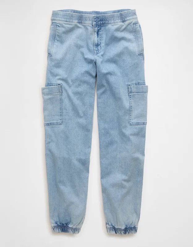 AE Dreamy Drape Stretch Low-Rise Baggy Jogger Jean | American Eagle Outfitters (US & CA)