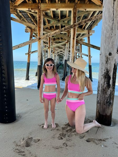 Pink bikinis matching for mom and mini 

#LTKfamily #LTKSeasonal #LTKswim
