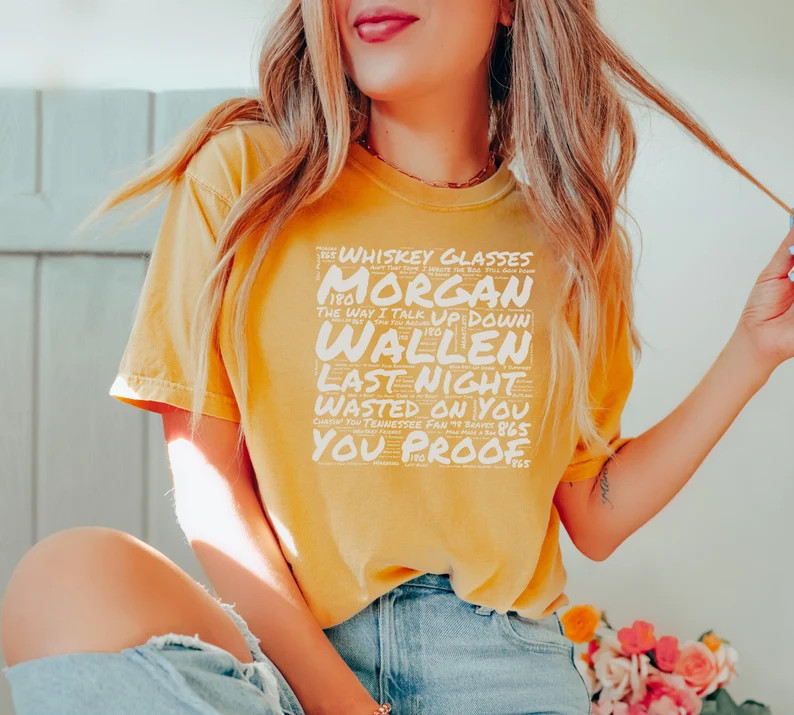 Morgan Wallen t-shirt Comfort Colors Morgan Wallen Merch Morgan Wallen Outfit Morgan Wallen gift ... | Etsy (US)