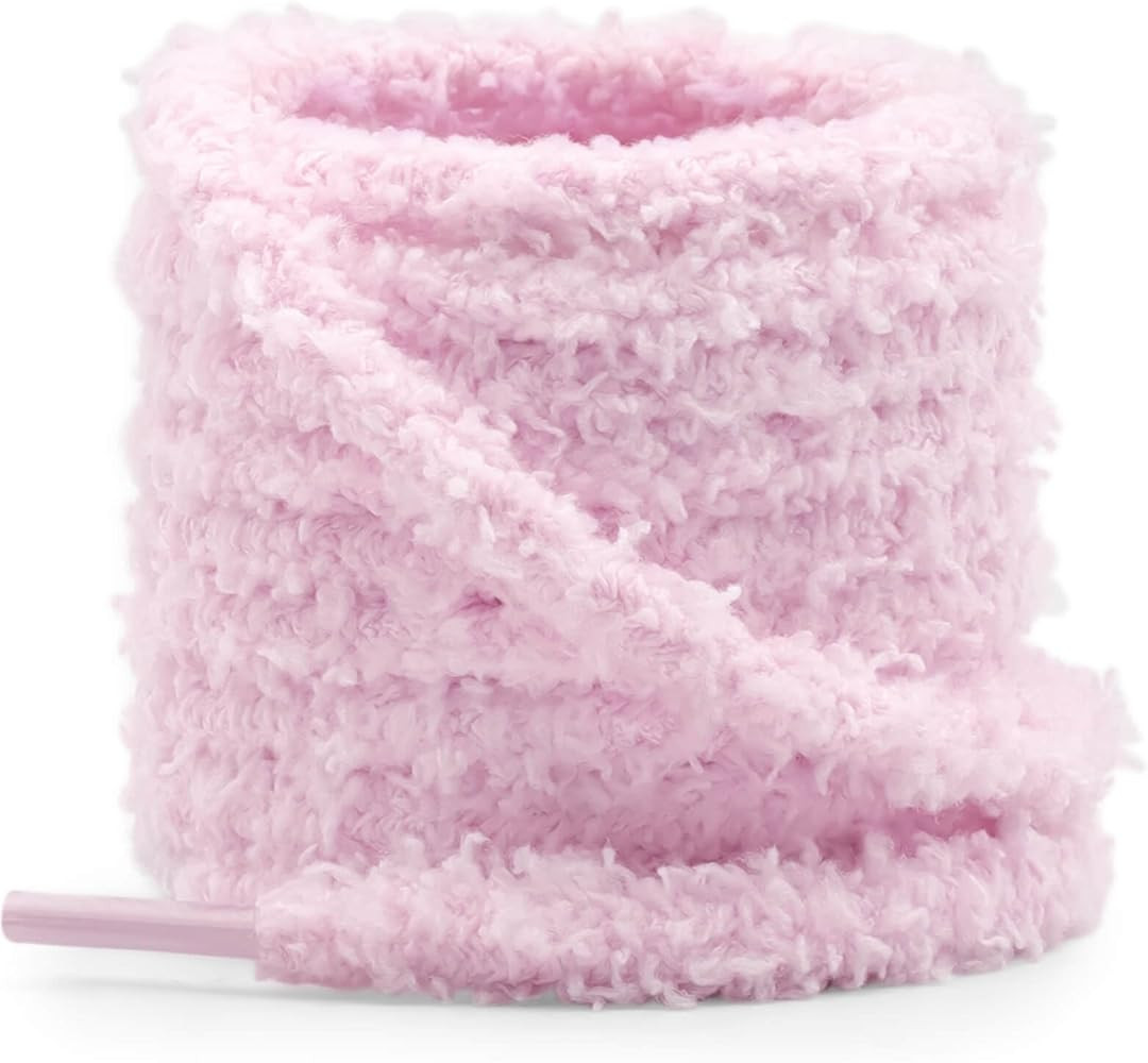 YJRVFINE Fuzzy Round Shoe Laces: Soft Hiking Athletic Shoelaces 2 Pair | Amazon (US)