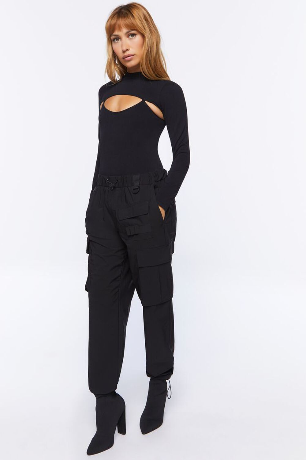 Mock Neck Combo Bodysuit | Forever 21 (US)