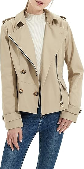 Orolay Women's Long Double Breasted Trench Coat with Belt Midi Length Overcoat | Amazon (US)