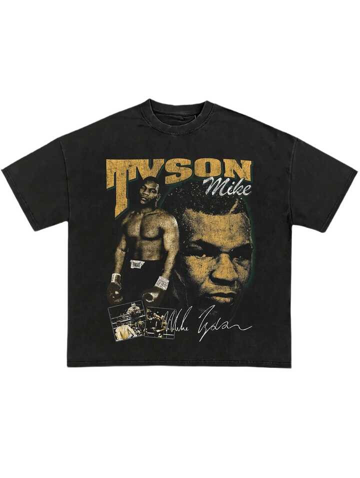 Vintage Legendary Boxing Fighters Graphic Design Tee Tshirt – Y2K Bootleg Vintage 90s Graphic T... | SHEIN