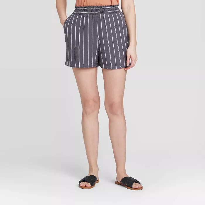 Women's Striped High-Rise Pull On Shorts - Universal Thread™ | Target