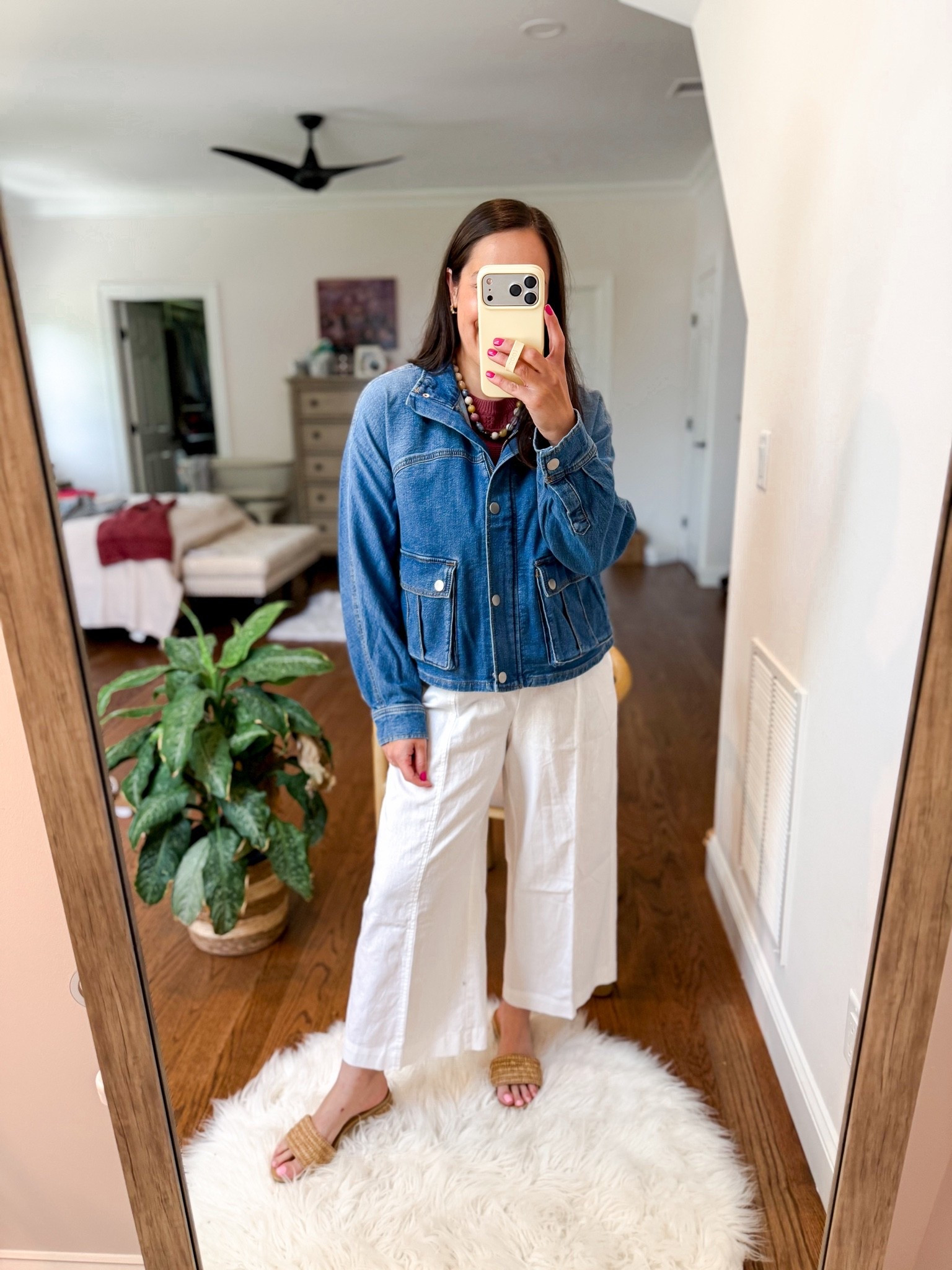 Loft sale
Denim jacket: XS (size down)
Pants: small petite

#LTKSaleAlert #LTKPetite #LTKWorkwear