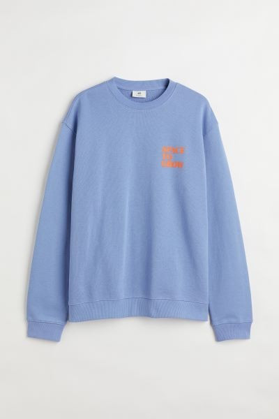Crew-neck sweatshirt in lightweight cotton fabric with ribbing at neck, cuffs, and hem.SizeThe mo... | H&M (US + CA)