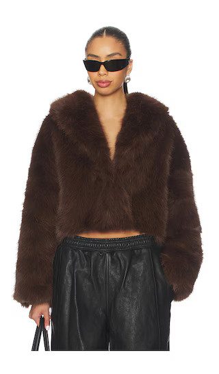 Madame Faux Fur Jacket in Chocolate | Revolve Clothing (Global)