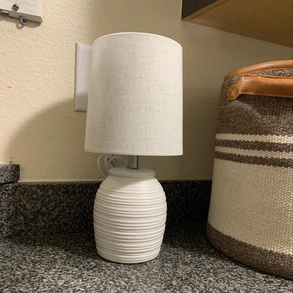 Embossed Striped Pattern Ceramic Mini Lamp - Threshold™ | Target