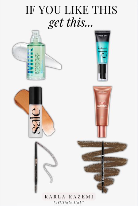 You will LOVE all of these products😍 the elf primer grips your makeup and it will not budge! I love the glow you get from the Lumi Glotion! And I love how detailed you can get with the NYX brow pencil. All affordable and amazing makeup products that I always reach for🫶

#LTKBeauty #LTKOver40 #LTKFindsUnder50