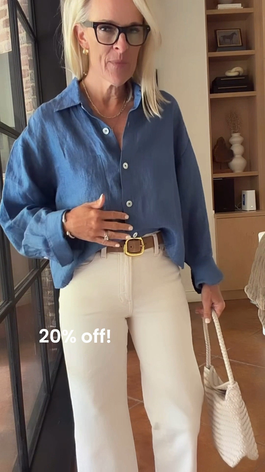 My very favorite ecru denim - sized down 1
And this linen top!!! - small

Use code LTK20 
For 20% offsite why but only until August 17 !! ￼

@Madewell

#LTKOver40 #LTKSaleAlert #LTKWorkwear
