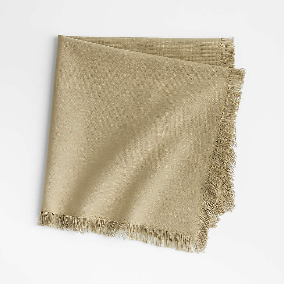 Craft Deep Indigo Cotton Fringe Napkin + Reviews | Crate & Barrel | Crate & Barrel