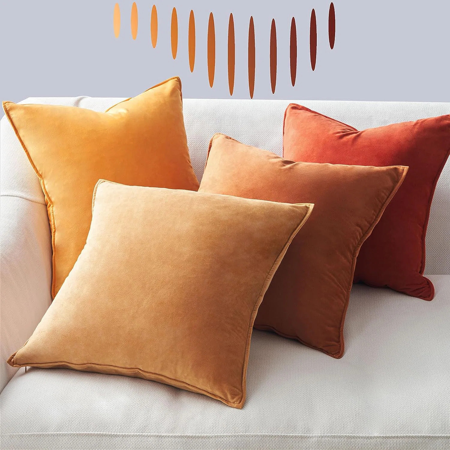 Topfinel Square Velvet Gradient Pillow Cover Set Of 4 & Reviews | Wayfair | Wayfair North America