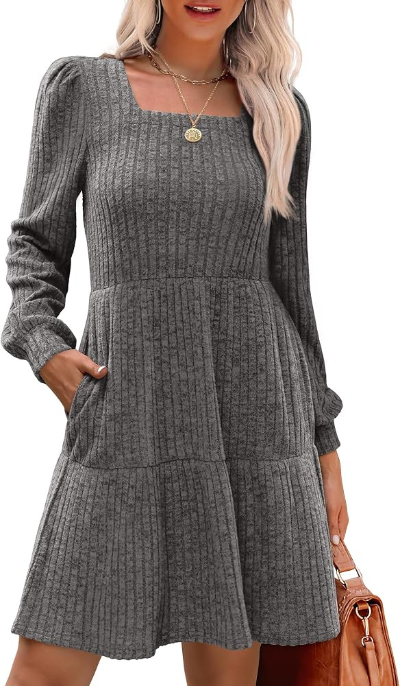 SAMPEEL Babydoll Sweater Dress | Amazon (US)
