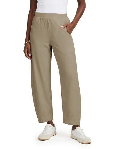 LOMON Wide Leg Barrel Pants for Women 27" Work Dress Casual Golf Loose Fit Crop Ankle Palazzo Sla... | Amazon (US)